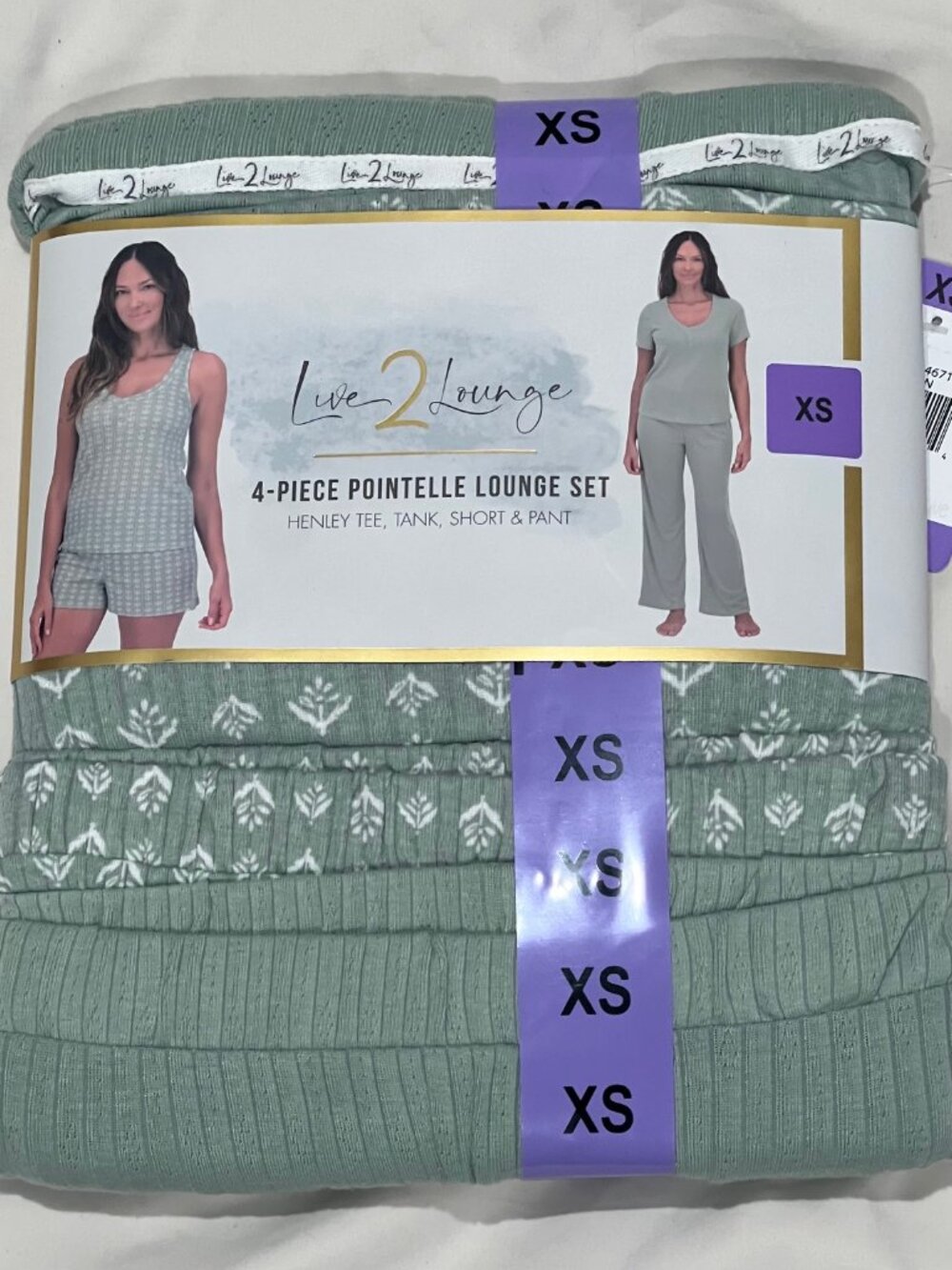 Live 2 lounge 4 piece Pointelle Lounge Set - XS - Picture 5 of 7
